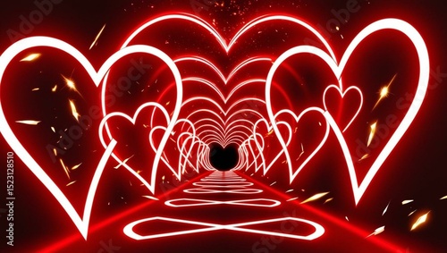 abstract background with hearts