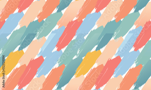 Pastel Brush Strokes: Abstract Painterly Seamless Pattern