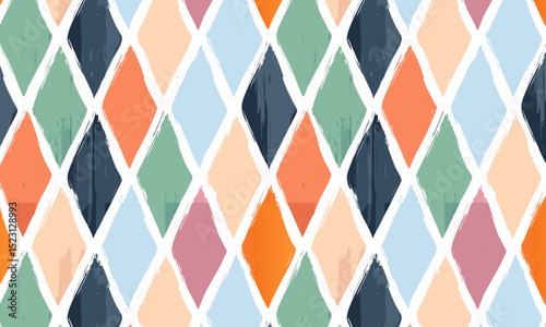 Retro Color Palette: Energetic Hand-Painted Daubs Background