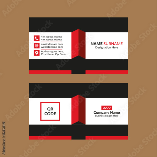 Modern Business Card Layout. Trendy Layout Display for Promotion.