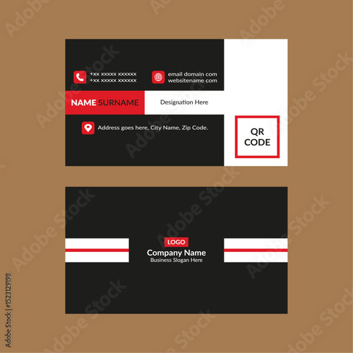 Modern Business Card Layout. Luxurious Template Display for Promotion.