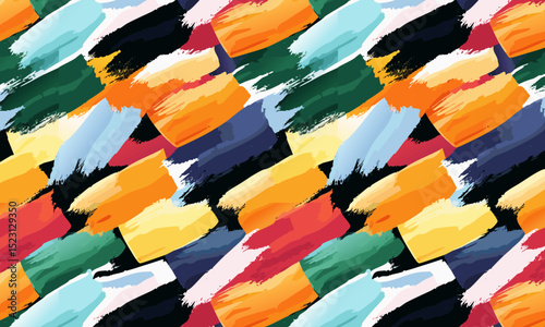 Expressive Paint Daubs: Bold and Vibrant Artistic Background