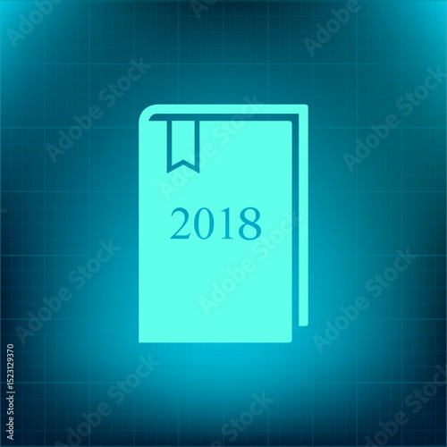 Vector icon on a blue background with a gradient