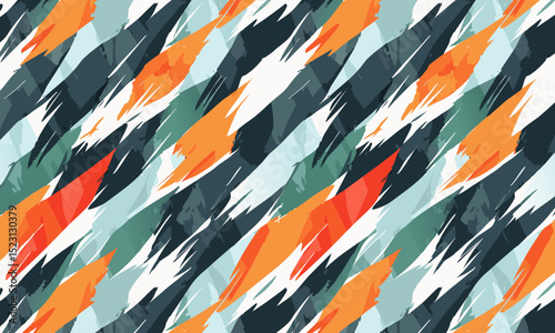 Urban Camouflage: Energetic Hand-Painted Daubs Background