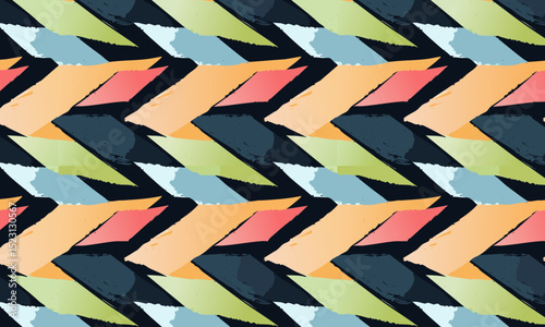 Retro Color Palette: Energetic Hand-Painted Daubs Background