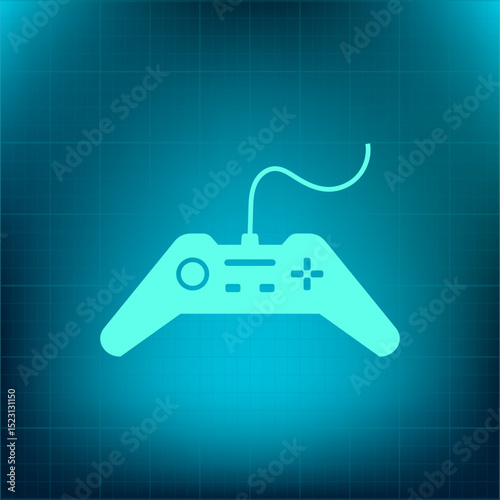 Vector icon on a blue background with a gradient