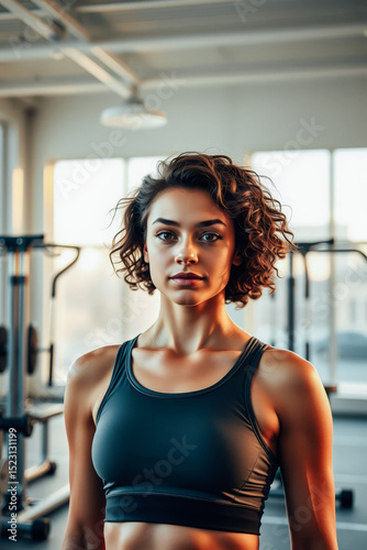 Free Download Focused Fitness Woman in Gym - GFXLoad