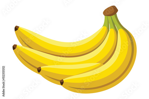 Fresh Yellow Bananas A Bunch of Sweet, Ripe Fruit