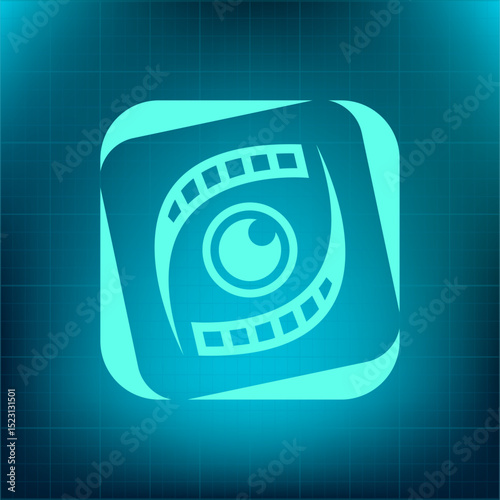 Vector icon on a blue background with a gradient