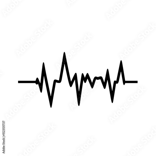 Heart rate monitor icon for improving the state of the cardiovascular system and medical analysis on a transparent background