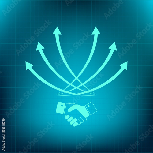 Vector icon on a blue background with a gradient