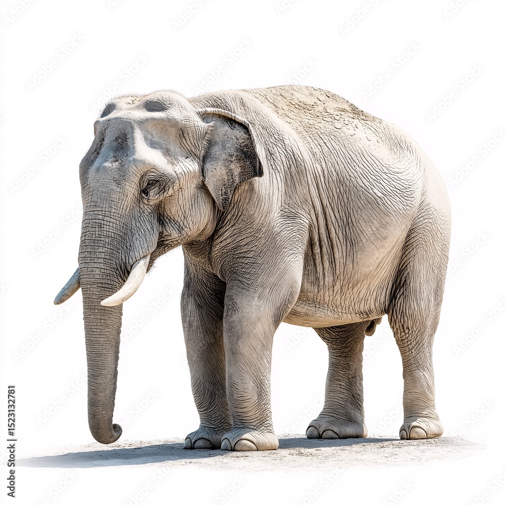 Obraz premium Majestic Elephants. Exploring Endangered Giants in Africa and Asia's Wildlife Safari Habitats
