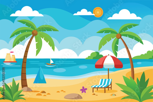 Tropical Beach Paradise Sun, Sand, and Sea Relaxation