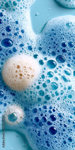 water drops on blue
