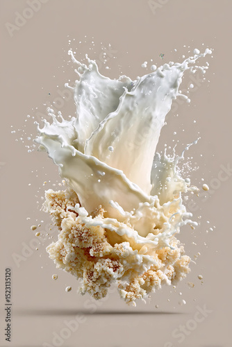 milk splash on white background