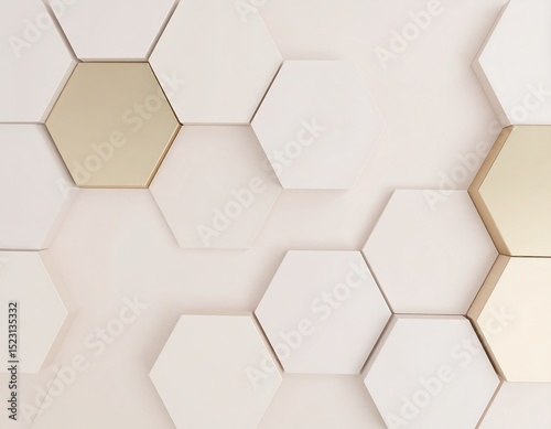 Abstract geometric pattern of hexagons