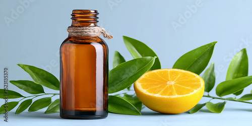 essential oil with rosemary and lemon