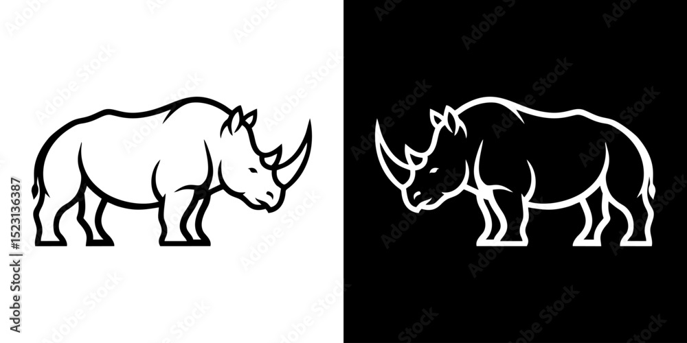 Obraz premium rhino logo
