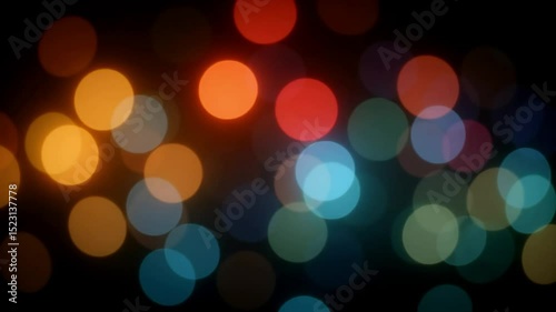 Small Sized Multi Color Defocused Bokeh Background, perfect for compositing, visual effects, and adding depth to any project.
