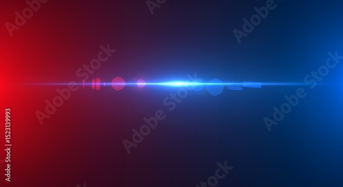 Abstract Red and Blue Gradient with Lens Flare Effect