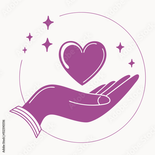 Gentle hands offering a loving heart