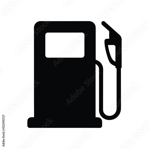 Petrol station silhouette vector sign icon.