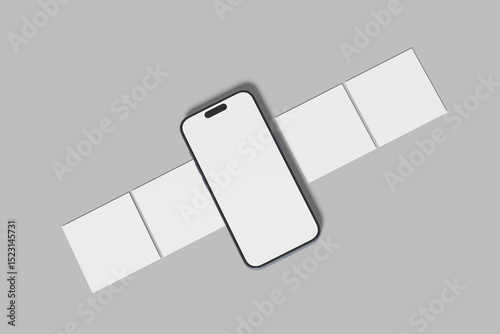 mobile Social Media post Blank Mockup template