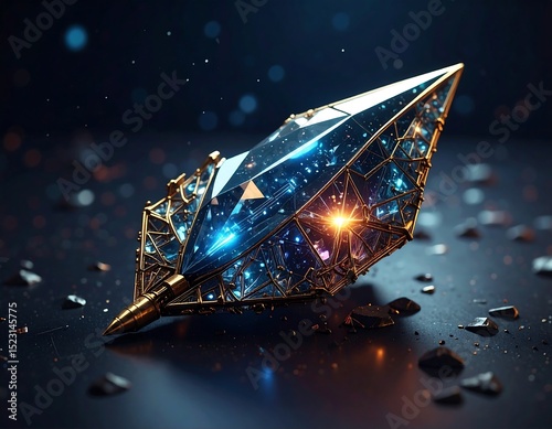 Sparkling, futuristic gem