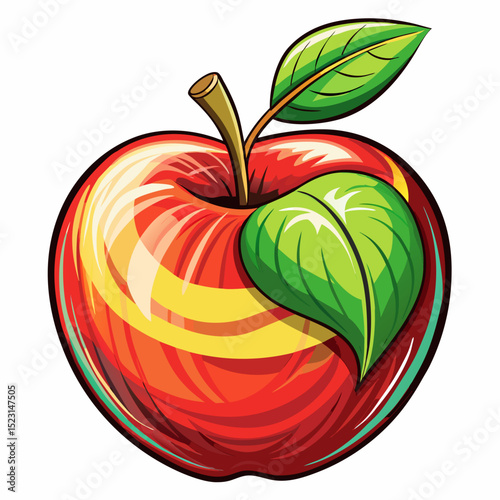 vector illustration of an apple