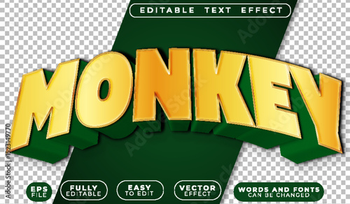  Brown Monkey Safari Jungle Cute Tropical Fully Editable Vector Text File