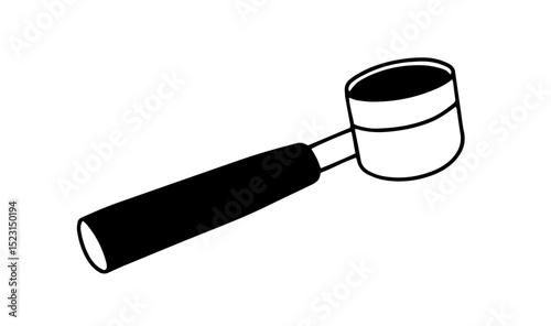 Coffee maker horn doodle vector sketch