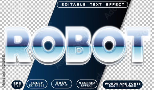  Robot Tech Cyborg Future Fully Editable Vector Text File