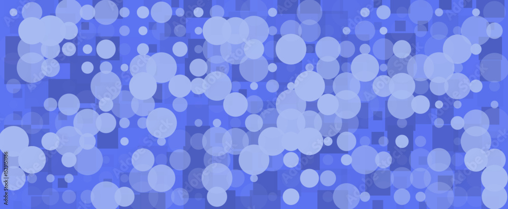 Abstract Blue Bokeh Background with Geometric Shapes