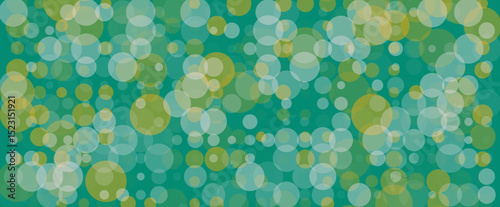 Teal, Yellow and White Bubbles Abstract Background SVG Vector