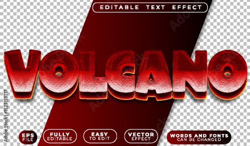  Volcano Lava Hot Eruption Fire Burn Editable Vector Text File