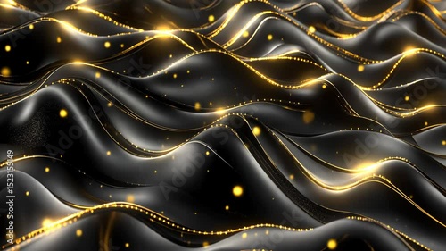 Elegant Gold and Blue Liquid Waves Texture Pattern Design for Wallpaper Art
