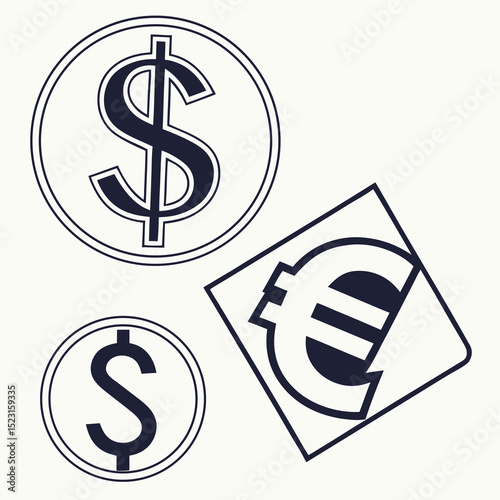 vector illustration of a dollar symbol