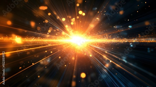 Intricate Composition of Glowing Transparent Light Effects with Dynamic Lens Flares and Ethereal Stars on a Dark Background