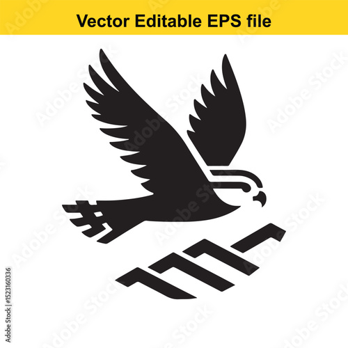 A majestic falcon soaring above a mountain range, a symbol of freedom and power