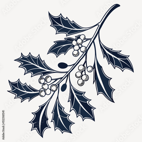 abstract floral background with mistletoe
