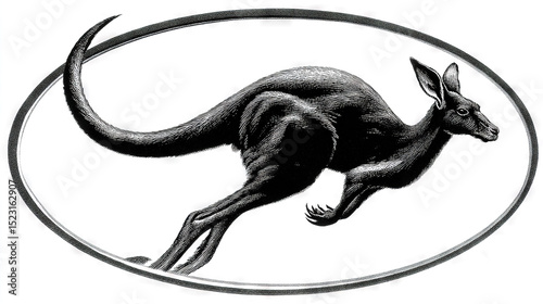  Kangaroo in Circle with Name
