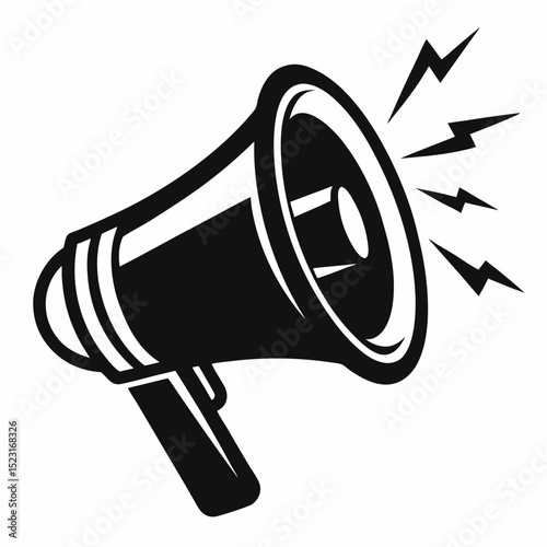 megaphone on white background