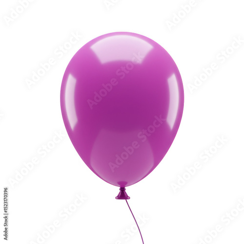 Purple balloon isolated on transparent background