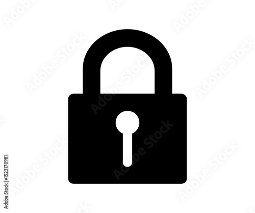 Protection icon with lock symbol privacy icon. Secure private security icon vector design and illustration.


