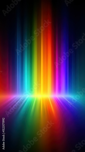 Colorful light waves create a vibrant display in a dark setting during a nighttime event
