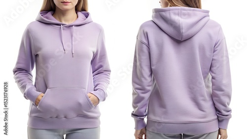 Lavender Haze Hoodie With Modern Silhouette On White Background