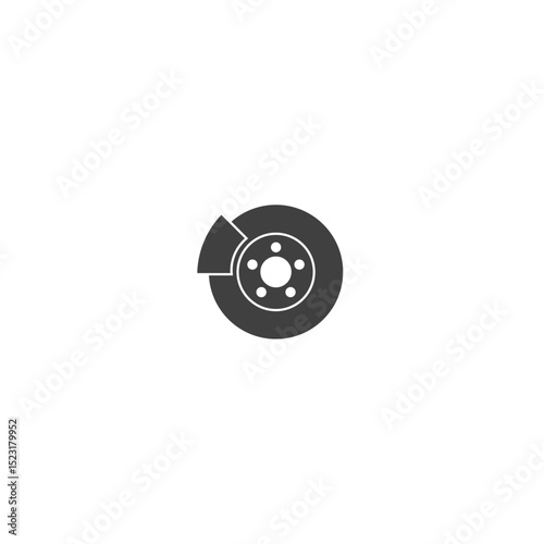 Brake disc icon flat vector design