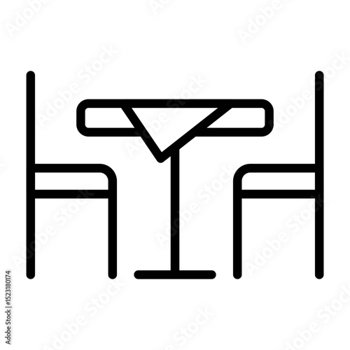 Dining Table Reservation Icon Vector