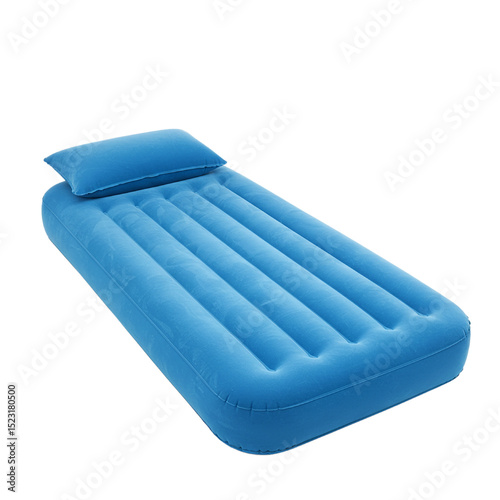 Inflatable mattress isolated on white background 
