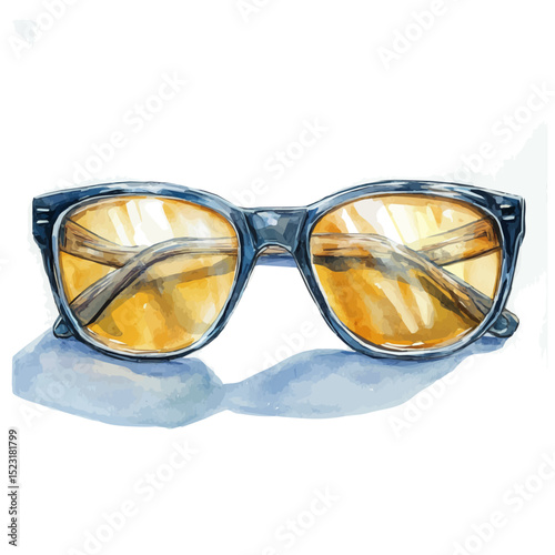 Protective Eyewear, watercolor illustration vector, high quality, isolated on a white background.